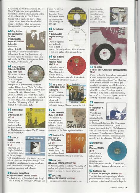Top 100 Record Collector Pages Scans Morrissey Solo