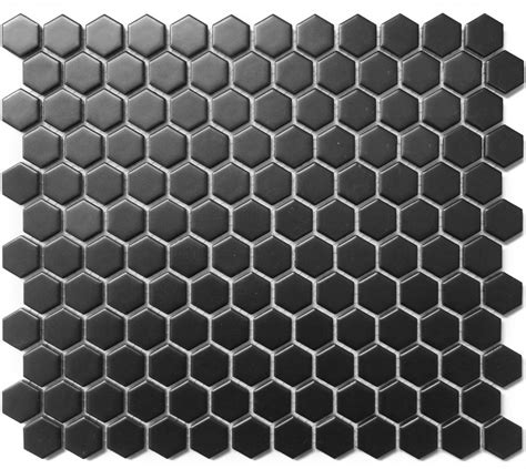 Cc Mosaics Hexagon Black Matte 1x1 On 12x12 Sheet Tiles Direct Store