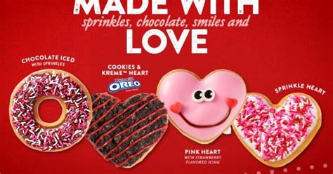 Celebrate with us and enjoy two offers on national doughnut day. Free Valentine's Day Donut at Krispy Kreme on January 31, 2018 | Brand Eating