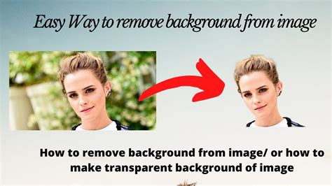 Remove Background From Photo How To Make Transparent Background