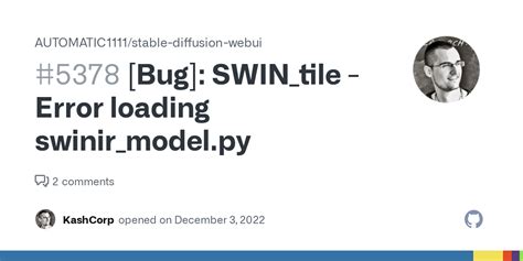 Bug SWIN Tile Error Loading Swinir Model Py Issue 5378