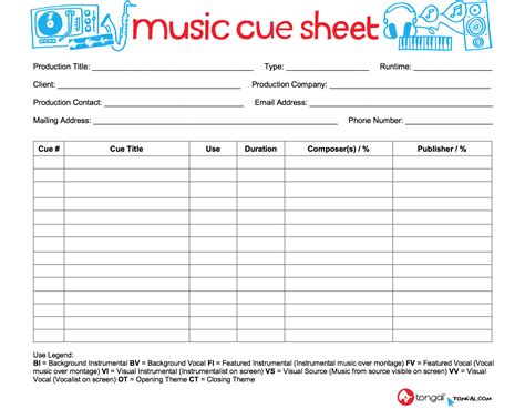 What is a music cue sheet? Introducing the Tongal Music Cue Sheet - Tongal