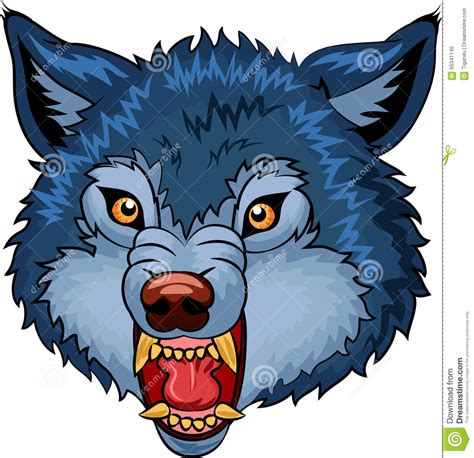 Cartoon Illustration Of Angry Wolf Cartoon Character Stock Vector
