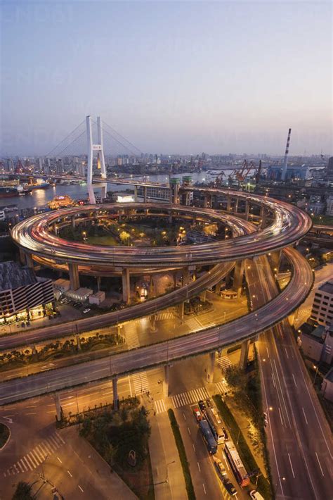 Nanpu Bridge Shanghai Lizenzfreies Stockfoto