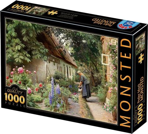 Amazon 1000ピース ジグソーパズル D Toys・77417 Mo04 Peder Mørk Mønsted An Old Woman Watering The