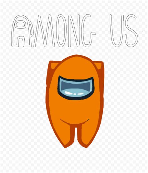 Download Among Us Character Orange Background