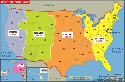 United States Map With Time Zones Printable Get Latest Map Update