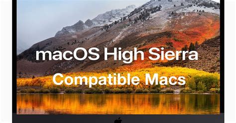 Macos High Sierra Compatibility