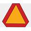 Orange And Red Triangle Traffic Sign