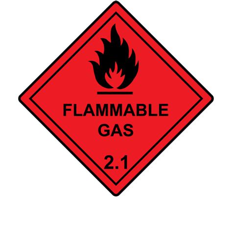 Buy Flammable 21 Gas Labels Hazard Warning Diamonds