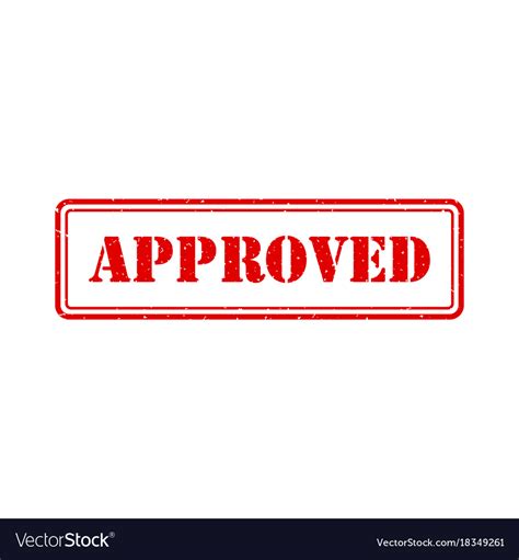 Red Approved Stamp Isolated Royalty Free Vector Image