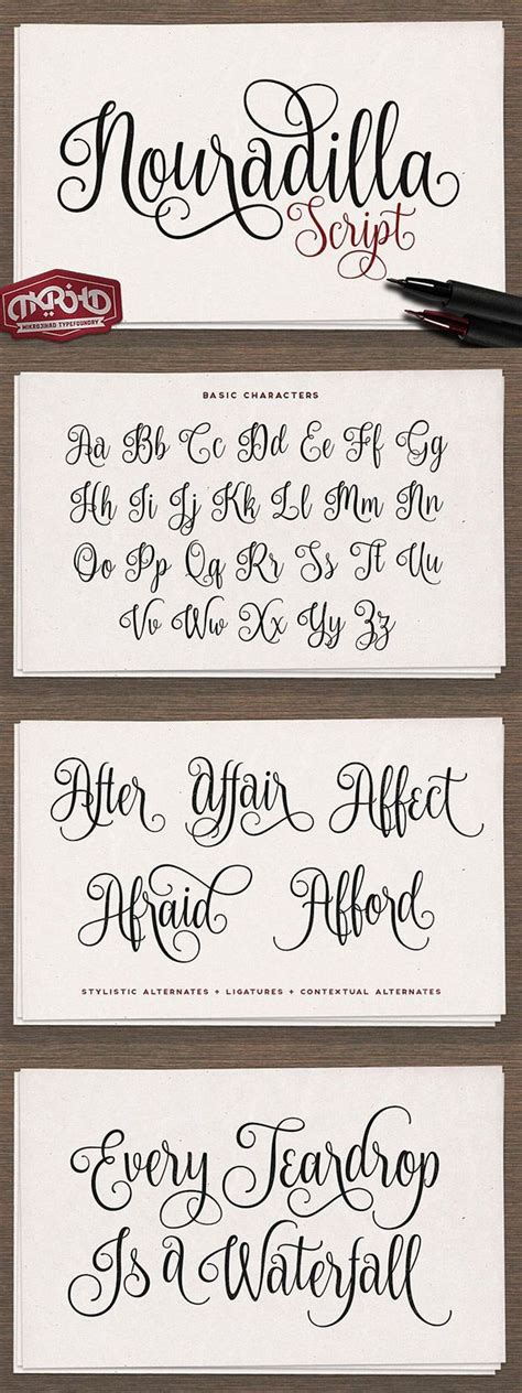 Nouradilla Script is a brilliant calligraphy font that is ...
