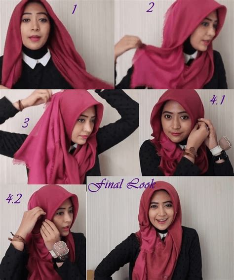 Tutorial Hijab Segi Empat Simple Sehari Hari - Ragam Muslim