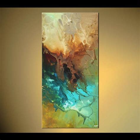 Acrylic Modern Abstract Painting Contemporary Turquoise Teal Fine Art