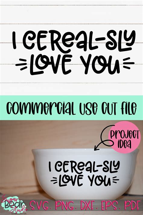 I Cereal-Sly Love You - A Cereal Bowl SVG (1212755) | SVGs | Design Bundles