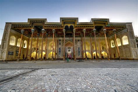 Bolo Hauz Mosque Bukhara Uzbekistan Stock Image Image Of Sculpture Landscape 162163453