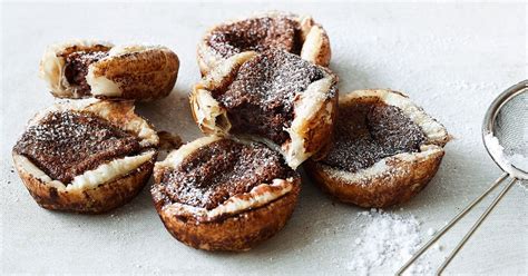 This chocolate custard is dark, rich, and intense. Chocolate custard tarts