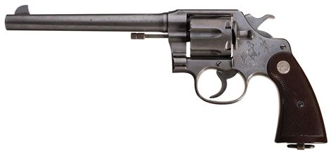 Engraved And Inscribed Colt New Service Double Action Revolver Rock