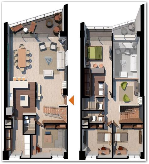 Plano Duplex 50 M2 Planos De Casas Penthouse Apartment Floor Plan