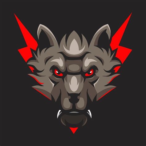 Premium Vector Angry Wolf Mascot Logo Design Illustration Vector