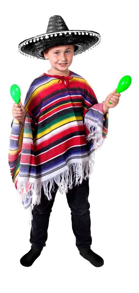 Buy Ilovefancydress Childs Mexican Boy Fancy Dress Costume Poncho