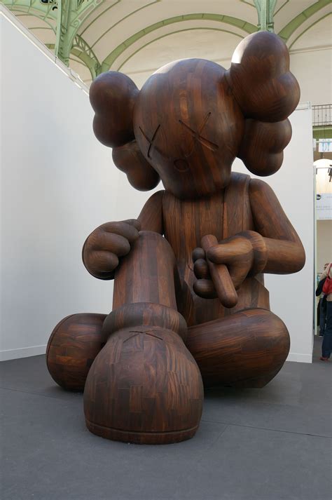 Fiac2013 Giant Wood Sculpture Better Knowing By Kaws Sculpture