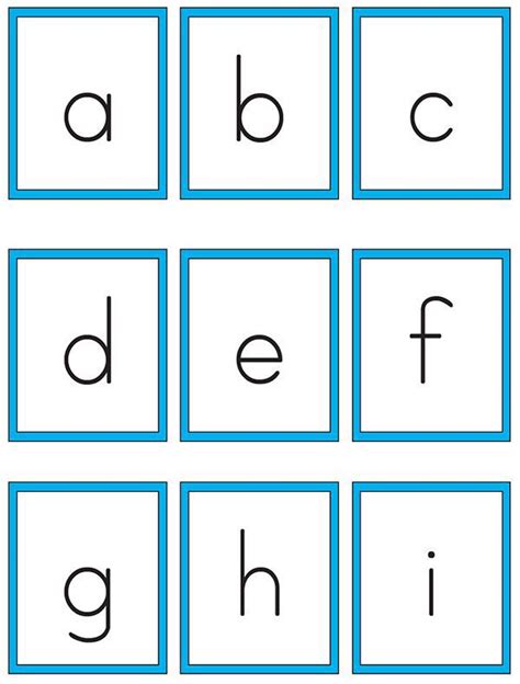 Lowercase Alphabet Cards Alphabet Flash Cards Printable Alphabet