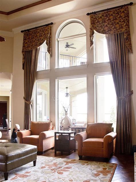 High ceiling window curtains ideas