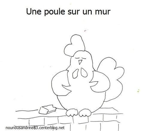 Activit Manuelle Sur Une Poule Sur Un Mur