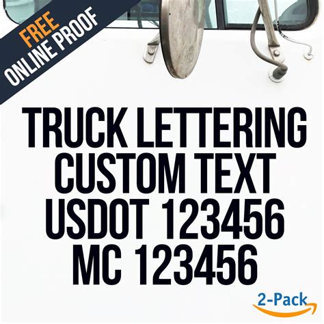 Custom Semi Truck Door Lettering Vinyl Decal Stickers Online Proof