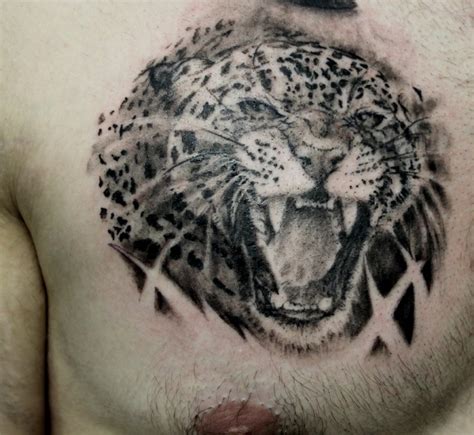 black ink jaguar growls tattoo design tattooimages