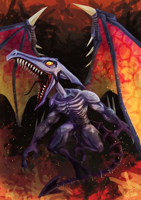 Ridley From The Metroid Series Game Antagonist Fan Art 6 Icksmehlde