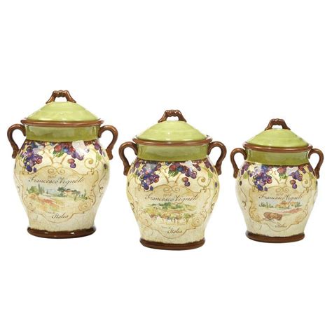 Carmel 3 Piece Kitchen Canister Set Canister Sets Kitchen Canister