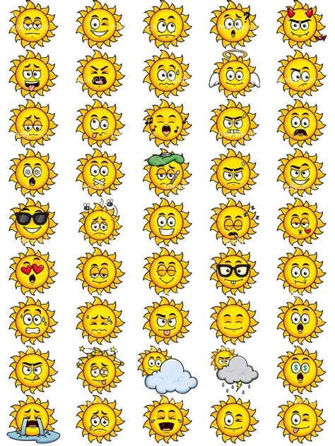 Angry Sun Emoji Cartoon Vector Clipart Friendlystock