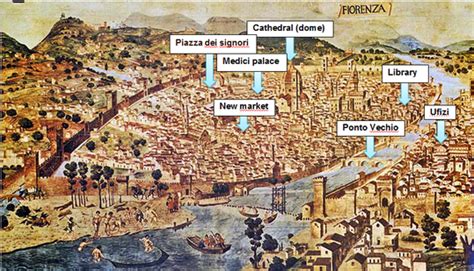 Annotated Map Of Florence The Renaissance