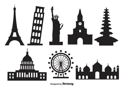 Famous Monument Vector Shapes Download Free Vector Art Stock