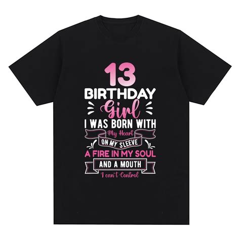 13th Birthday Girls 13 Years Cute Official Teenager Birthday T Shirt