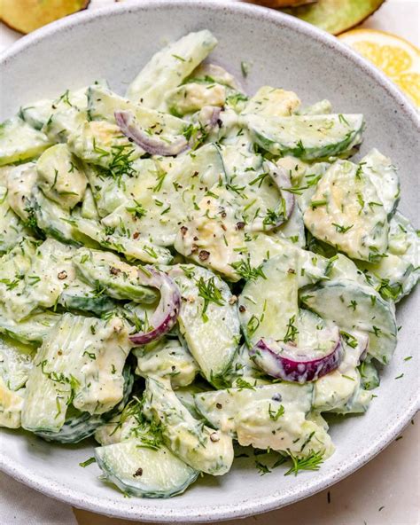 Quick Easy Cucumber Avocado Salad To Shed Water Weight Inflammation