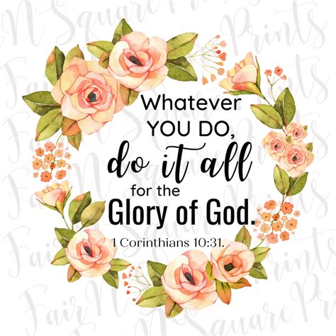 Whatever You Do Do It All For The Glory Of God Png File For
