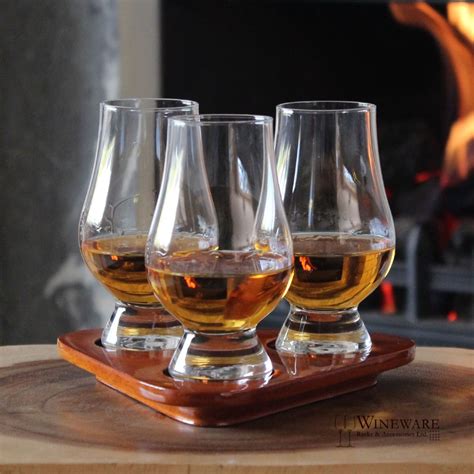 The Glencairn Official Whisky Glass Flight Tasting Tray Set Of 3