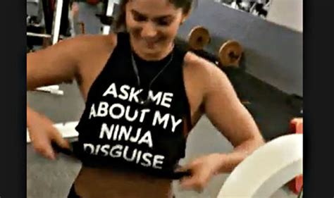 Exercise Girl Lifts Up Her Workout Vest To Reveal Something UNEXPECTED Life Life Style