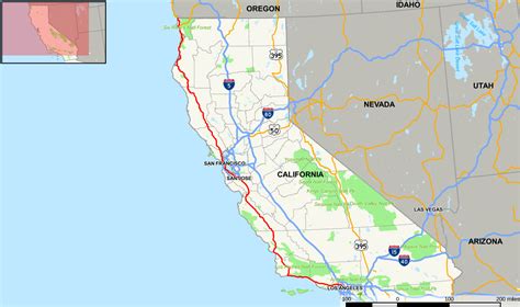 Highway 101 California Map Printable Maps