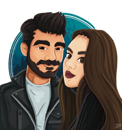 Drawing And Illustration Personalized Portrait Couple Portrait Custom
