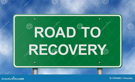 Road to Recovery Sign stock photo. Image of insurance - 7995988