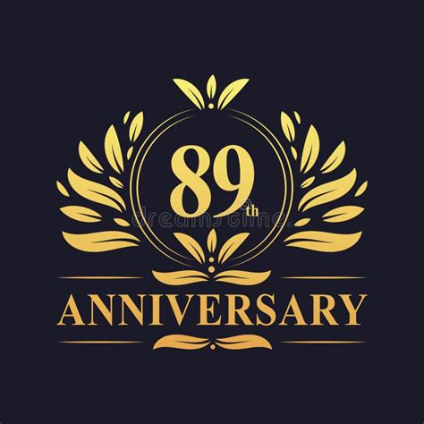 89th Logotype Da Celebração Dos Anos Do Aniversário Número Do Ouro Da