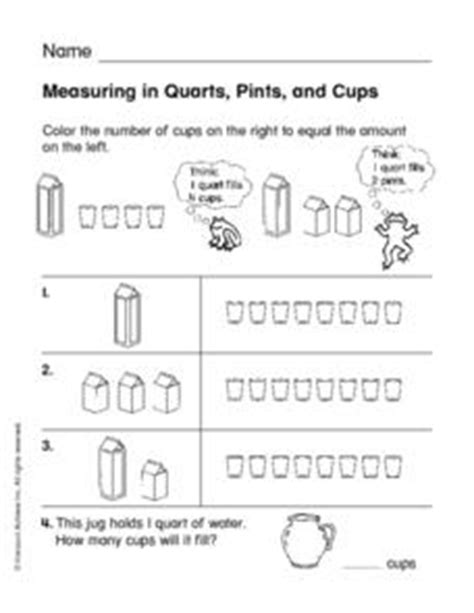 How long is the jump rope? Measuring in Quarts, Pints, and Cups 3rd - 4th Grade ...