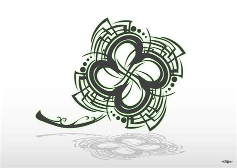 Four Leaf Clover Celtic Clover Tattoos Clover