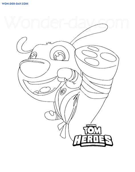 Dibujos De Talking Tom Heroes Para Colorear Wonder Day