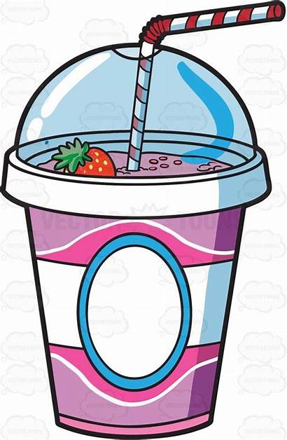 Milkshake Strawberry Cup Cartoon Clipart Milkshakes Fresh