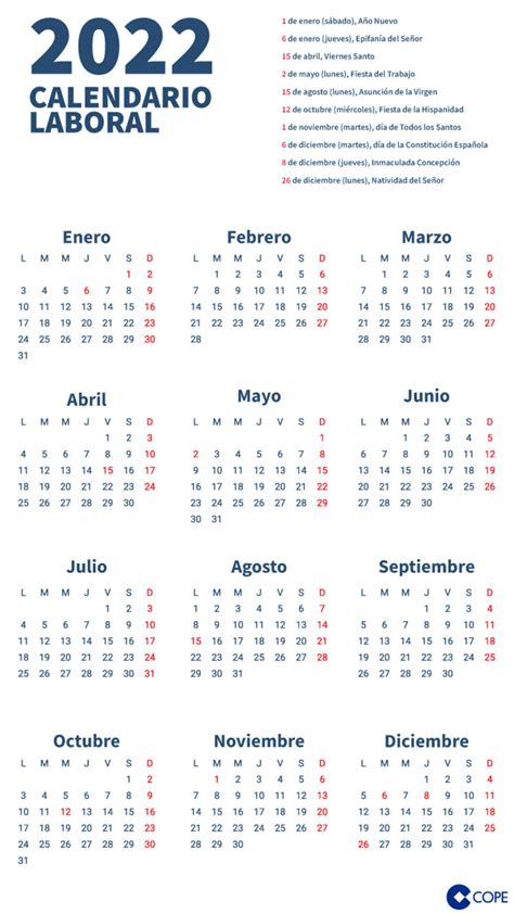 Calendario Laboral Sevilla 2022